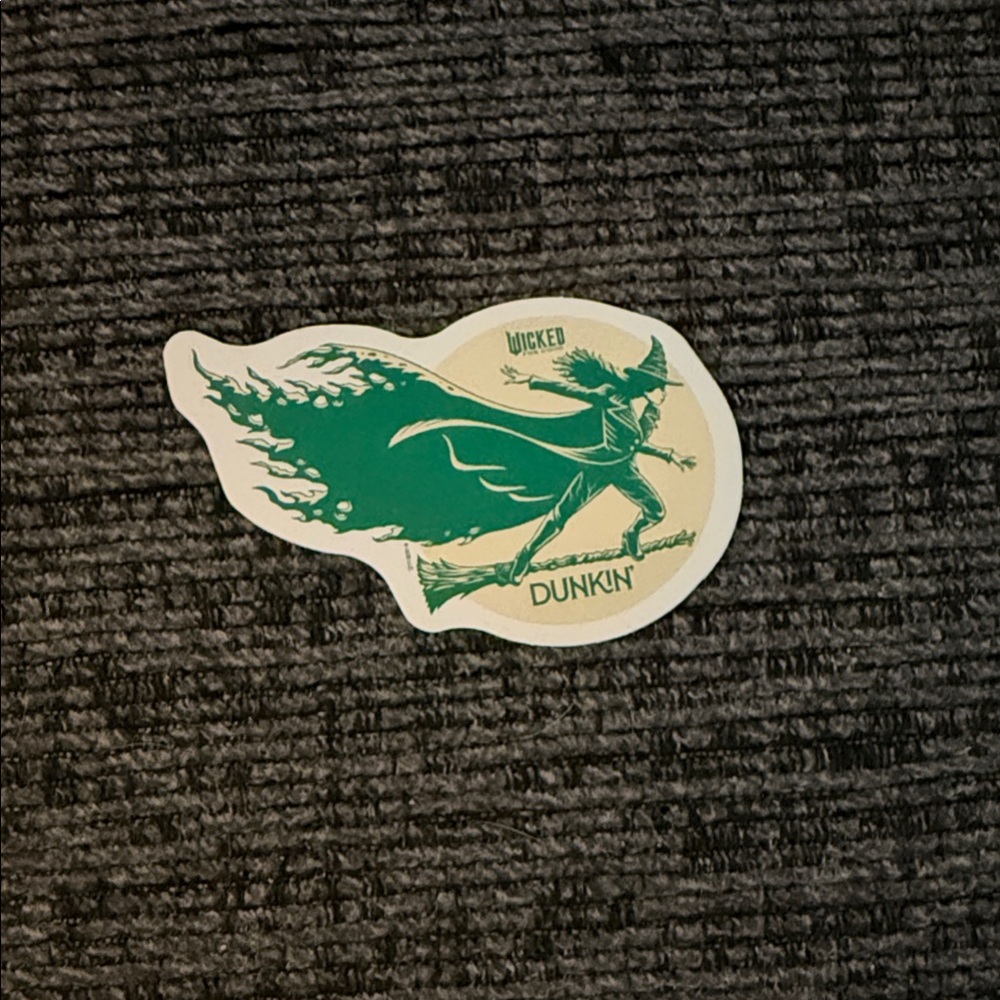 Wicked Dunkin Sticker Elphaba Green Design
